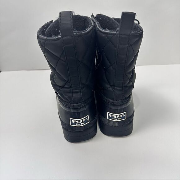 Sperry Top-Sider Quilted Waterproof Gosling Duck Boot, Black Sz 7 - Picture 4 of 13